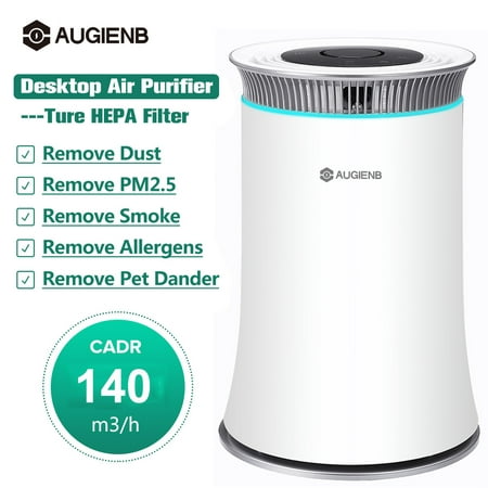 Air Purifier with True Hepa Filter, AUGIENB Air Purifier with 3 Stage Ture HEPA Filter Ionic for Smoke Odors Allergies and Asthma PM 2.5 Eliminator Ozone