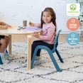 thumbnail image 5 of ECR4Kids Plastic Stackable SitRight Chair, 11in, Classroom Furniture, Peacock Blue, 4-Pack, 5 of 9