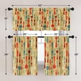 thumbnail image 5 of Vintage Yellow Kitchen Curtains Knife and Forks Window Curtains Valance and Tier Set 36 Inch, Rustic Rod Pocket Short Tier Curtain for Bathroom, Cartoon Small Cafe Curtains for Kitchen Decor, 5 of 6