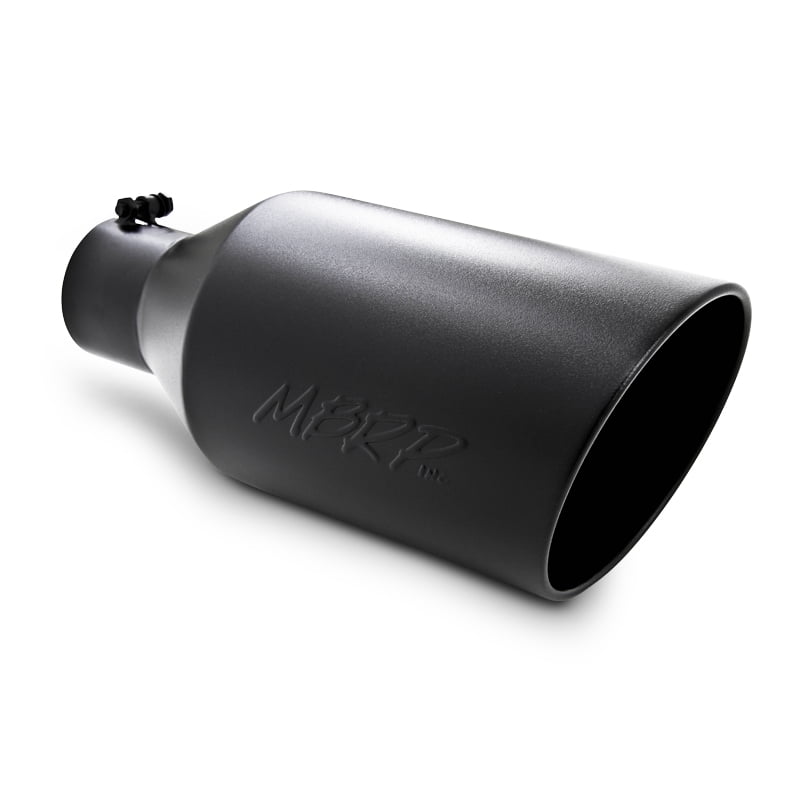 MBRP Universal Tip 8in O.D. Rolled End 4in Inlet 18in Length Black ...