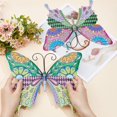 thumbnail image 4 of 1 bag 2pcs 2 colors Iron Wall Decorations Butterfly Metal Wall Art Colorfol Artificial Butterfly Mixed color 215x250x4mm Hole: 11.5x16mm 1pc/color, 4 of 6