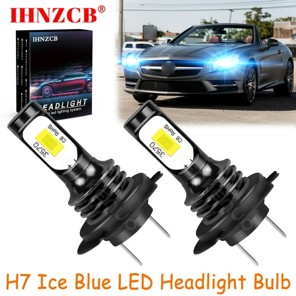 IHNZCB H7 for Benz Sl S Slk E C Cl Class Ice Blue Led Headlights Bulb High/Low Beam,HKL,Y15