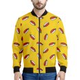 thumbnail image 3 of Chaqueta bomber con estampado 3D de rollos de sushi japoneses para hombres y mujeres, sudadera de gran tamaño, camisetas de primavera y otoño, chaquetas con cremallera de manga larga, 3 of 5
