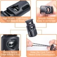thumbnail image 2 of Plastic Cord Locks Lace Locks For Sneakers Cord Locks For Drawstrings Shoelace Clips Cord Stops Fastener Toggles for Shoelaces, Drawstrings, Paracord, Bags, Clothing, and More (10Pcs, Black), 2 of 5