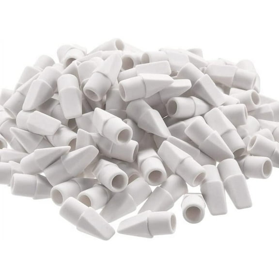 120 Pack White Pencil Erasers, Pencil Top Erasers Cap Erasers Eraser Tops Pencil Eraser Toppers Erasers Studying Supplies for Teachers Eraser Pencil Erasers