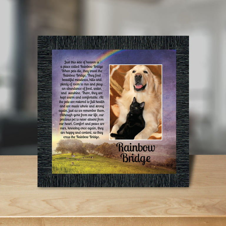 Rainbow Bridge Pet Memorial Gifts - Dog Memorial Gifts, Loss of Dog Gifts, Cat Memorial Gifts, Sympathy Gift for Loss of Pet, Pet Memorial Picture