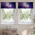 thumbnail image 2 of LALILO Kitchen Curtain Valance Galaxy Space Beauty Rod Pocket Window Curtain 52"x 18" Set of 2, 2 of 6