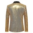 thumbnail image 2 of Moda hombre lentejuelas casual blazer boda celebración traje chaqueta superior, 2 of 3