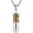 Leaf-Silver&Gold, variant on Stainless Steel Bullet Head Cremation Memorial Urn for Ashes Human Ashes Necklace 22+2In Box Chain
