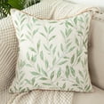 thumbnail image 3 of VOGOL Willow Pattern Throw Pillow Covers, Set of 2 Country Rustic Pillowcases, Home Decorations for Bed Couch Sofa Car, 18 x 18 Inches, Green, 3 of 8