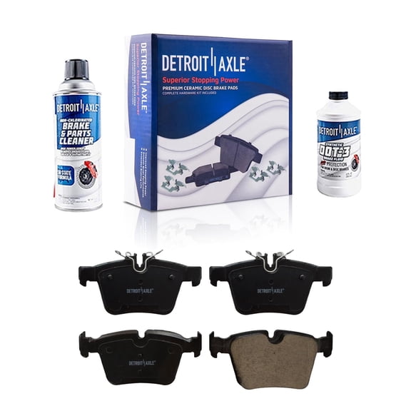 Detroit Axle - Rear Brake Pads for 2015-2023 Mercedes-Benz C300, 2016-2018 C350e 2015 C400, Ceramic Brake Pads Replacement