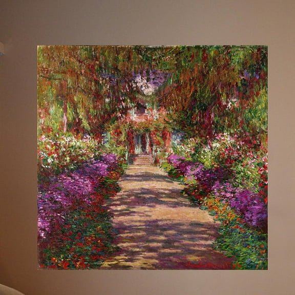 Wallhogs Monet A Pathway in Monet's Garden (1902) Poster Wall Mural