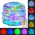 thumbnail image 1 of HAHOME Luces de cuerda para exteriores de 132 pies, luces de cuerda impermeables para exteriores, 400 luces LED que cambian de color, enchufables con control remoto para Navidad, patio, jardín, piscin, 1 of 9