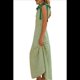 thumbnail image 3 of Vestido Informal de Verano para Mujer, con Escote en V Fruncido, A Rayas, Sin Mangas, y Holgado, con Bolsillos. Verde L, 3 of 8