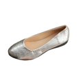 thumbnail image 1 of Chaussures Compensées pour Femmes à Bout Rond, Confortables, à Enfiler, en Cuir, Décontractées, Antidérapantes, Plates, 43, 1 of 8