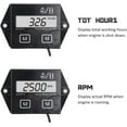 thumbnail image 2 of Tachometer for Small Engine,Inductive Hour Meter for 2 Stroke & 4 Stroke Small Engine, Replaceable Battery Waterproof Tachometer for Chainsaw Marine ATV Motorcycle UTV Engine (Black), 2 of 13