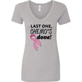 thumbnail image 3 of Inktastic Last One, Chemo's Done Women's V-Neck T-Shirt, 3 of 5