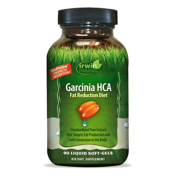 Irwin Naturals Garcinia HCA Fat Reduction Diet with Garcinia, Caralluma, and Weight Support - 72 Liquid Soft Gels