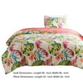 thumbnail image 5 of Benjara Aulne 2 Piece Twin Quilt Set with Leaf Print, Multicolor, 5 of 5