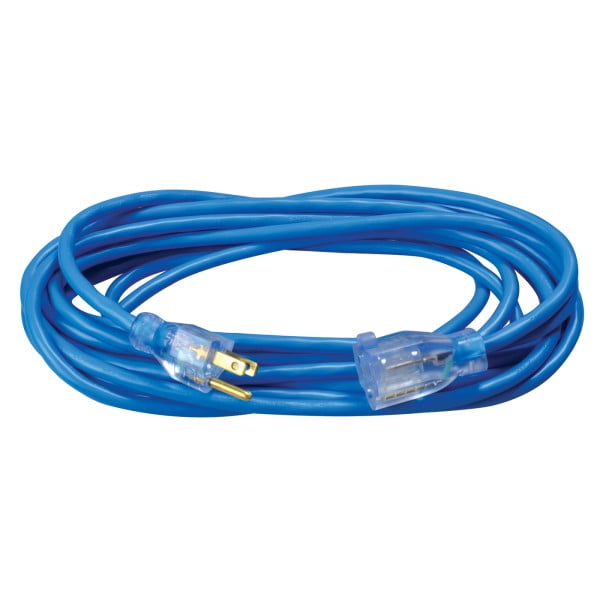 2367SW8806 25' 16/3 Blue Hi-Visibility/Low Temp Outdoor Extension Cord