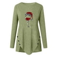 thumbnail image 3 of Aloohaidyvio Christmas Hoodies,Womens Christmas Round Neck Wine Cup Large T-Shirt, 3 of 3