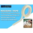 thumbnail image 3 of 1"x60 yds White Masking Tape 4 Rolls General Purpose Beige Painter's Tape for Painting, Labeling, Packaging, Craft, Art, Hobbies, Home, Office, School Stationary, etc. by WholesaleArtsFrames-com, 3 of 6