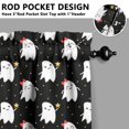 thumbnail image 3 of Halloween Themed 2 Pack Kitchen Curtains with Skull and Spider Pattern, Vintage Horror Rod Pocket Caf Curtains 27.5x24in(70x60cm) Kitchen Curtains, 3 of 4