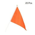 thumbnail image 3 of Orange Flag Stick, Hand Held Mini DIY Flag 11.8x7.8 Inch Triangle Pack of 25, 3 of 5