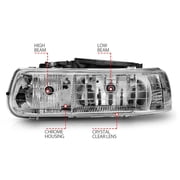 Anzo Crystal Headlight Set (Chrome) - 111011