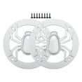 thumbnail image 1 of Cubiertas de rejilla para altavoces de coche de 4" Unique Bargains 2pcs, protector de subwoofer de audio de 4 pulgadas con tornillos tono plateado ABS, 1 of 7