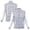 Gray, variant on Womens Color Block Raglan Sleeve Varsity Jacket Snap Button Stand Collar Casual Baseball Coat With Front Pockets Blue XXL
