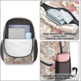 thumbnail image 4 of Pioneer Flower Floral Print Pattern 17" School Backpacks for Teens,Waterproof Oxford Fabric,S-Shape Padded Straps for School,Travel,Hiking,Camping, 4 of 5