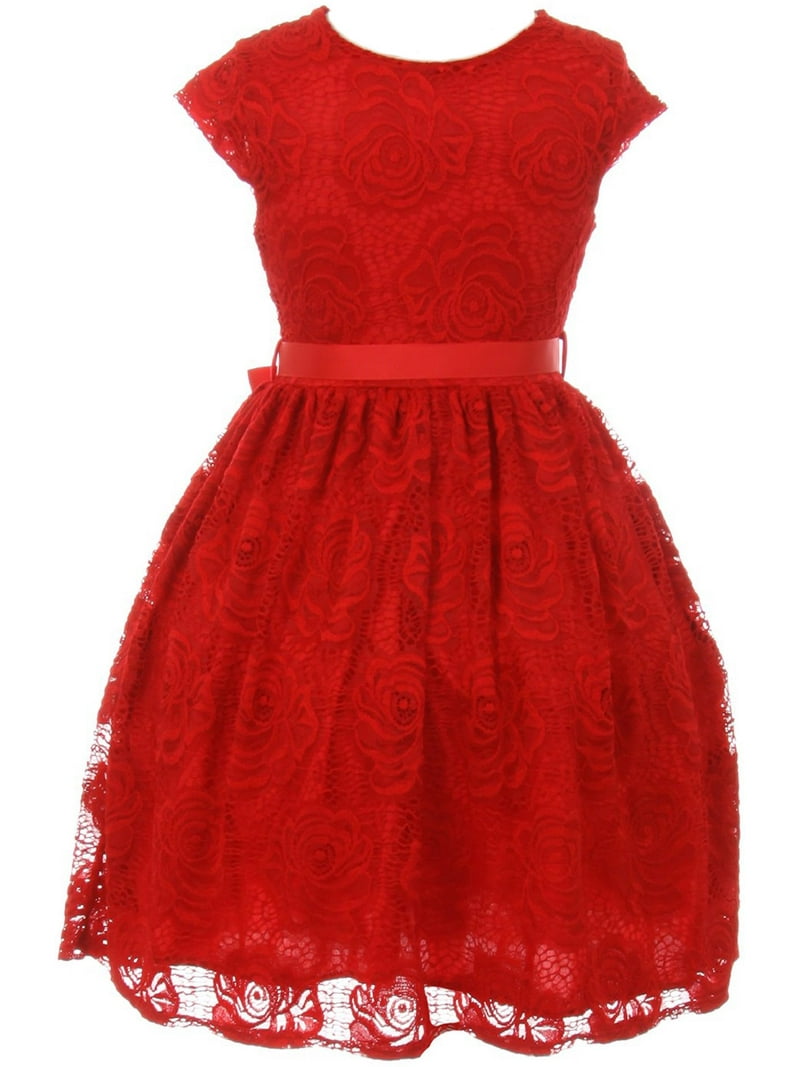 knee length dresses for ladies Glamorous Red Wide Strap Lace Evening Dress V-neck Long  Ballbella