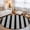 Black, variant on Sage Green Striped Washable Area Rug 4 x 6 ft Modern Classic Stripes Rustic Country Farmhouse Soft Non Slip Rugs Stain Repellent Indoor Felt Carpet for Living Dining Room Bedroom Home Office