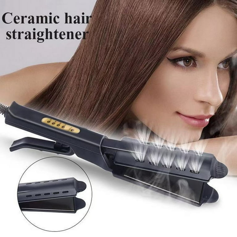 Mairbeon No damage Hair Straightener with 4 Temperatures Adjustable Steam Therapy Flat Iron with Tourmaline Ceramics Plates Hair Straightener Curler