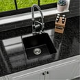 thumbnail image 2 of Karran QU-690 Undermount Quartz Composite 17 in. Bar Single Bowl Sink in Black, 2 of 5