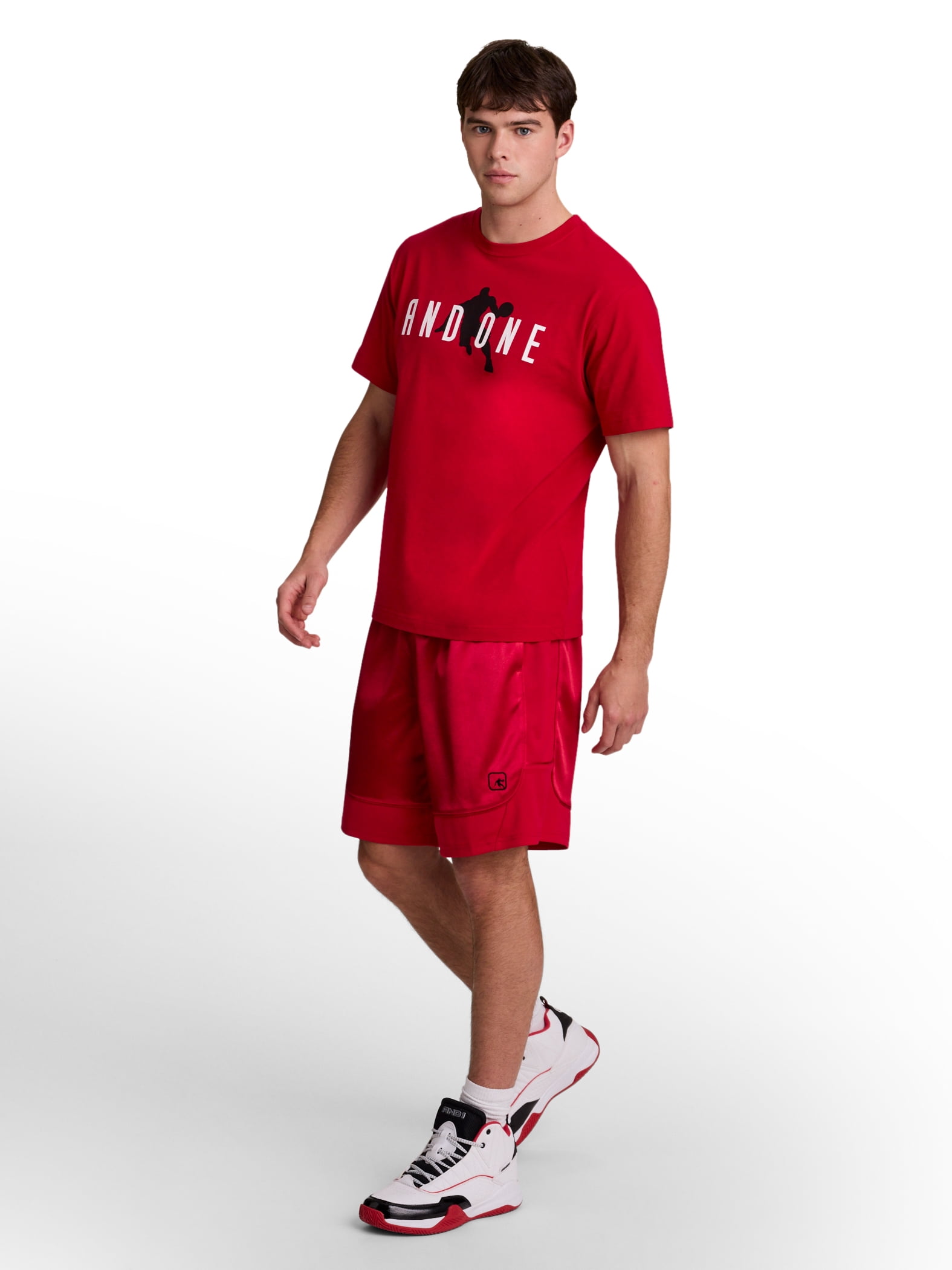 AND1 Men's and Big Men's All Court Short, 9" inseam, up to Size 5XL