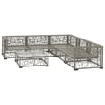 thumbnail image 3 of vidaXL 6 Piece Patio Lounge Set with Cushions Poly Rattan Gray, 3 of 7