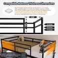 thumbnail image 6 of Leumius Bunk Bed Twin Over Twin Size with Ladder and Guardrail,Heavy Duty Metal Slats Support,No Box Spring Needed,Small Space Saving Furniture for Bedroom Dorm,Black, 6 of 12