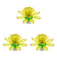 thumbnail image 3 of QualitChoice Exquisite Rotating Flower Shape Music Candle Wedding Birthday Cake Candles Portable Home Decorations for Children Yellow 3Set, 3 of 6