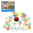 thumbnail image 1 of Ruiboury Snapped Ring Clasp Ring Game Board Logical Thinking Game Color Shapes Cognition Parent-Child Interactive Toy, 1 of 6