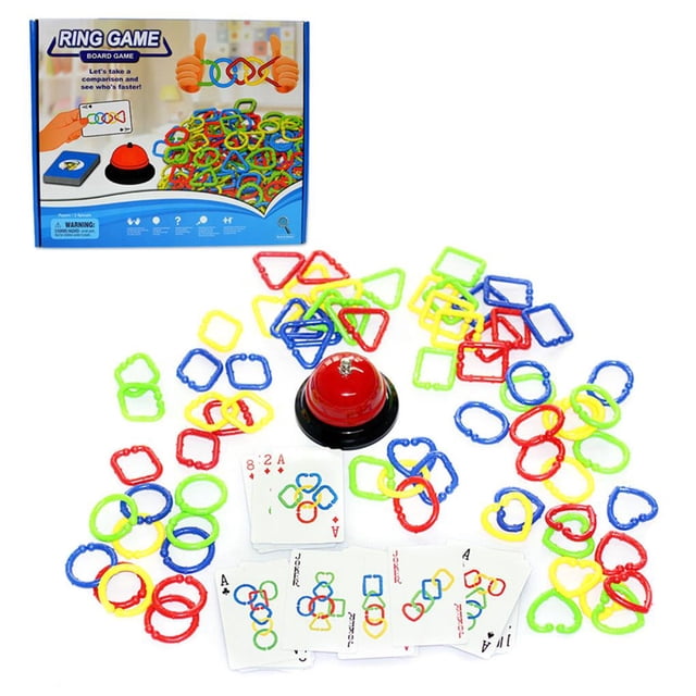 Ruiboury Snapped Ring Clasp Ring Game Board Logical Thinking Game Color Shapes Cognition Parent-Child Interactive Toy
