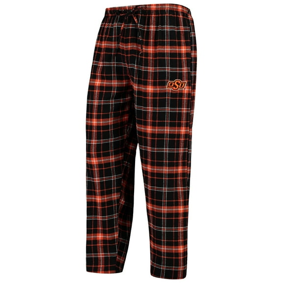 Men's Concepts Sport Black/Orange Oklahoma State Cowboys Ultimate Flannel Pants
