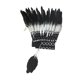 thumbnail image 5 of El tocado de plumas indio estadounidense los papeles de tocado interpretan la diadema para la fiesta del show show Negro, 5 of 8