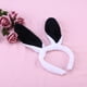 thumbnail image 2 of EeaseMX Diademas con orejas de conejo de peluche Diadema de conejo Diademas con orejas de conejo (blancas y negras), 2 of 7
