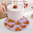 thumbnail image 5 of Pizzas on Purple Trivet Mats Woven Pot Holders 3Pcs Non-Slip Heat Resistant for Hot Pots Pans Pats, 5 of 6