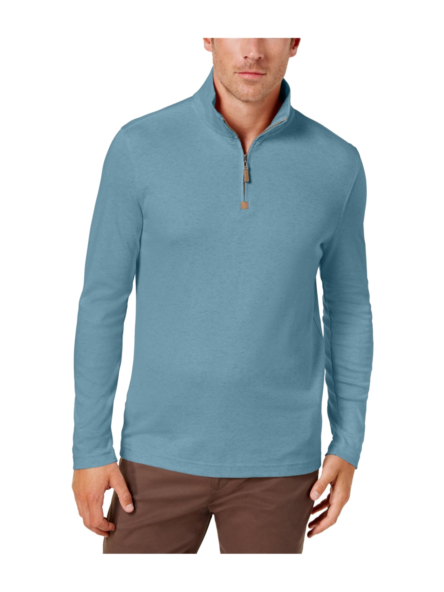 Tasso Elba Men/'s Supima Cotton 1//4 Zip Sweater MSRP 75 $