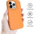 thumbnail image 5 of iPhone 14 Pro Max Phone Case, Premium Liquld Silicone Case, Full-Body Shockproof Protective, Anti-Scratch Soft Microfiber Lining, Ultra Slim Thin Cover, 6.7 inch, Orange, 5 of 14