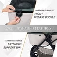 thumbnail image 4 of Ibiyaya  Retro Luxe 4-Wheel Luxury Dog-Cat Stroller with Two Openings, Foldable Pet Pram, Soft Sage - Medium, 4 of 9