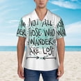 thumbnail image 4 of Lsque Not All Who Wander Are Lost1 pattern Hawaiian Shirt for Men, Unisex Summer Beach Casual Short Sleeve Button Down Shirts-XX-Large, 4 of 9
